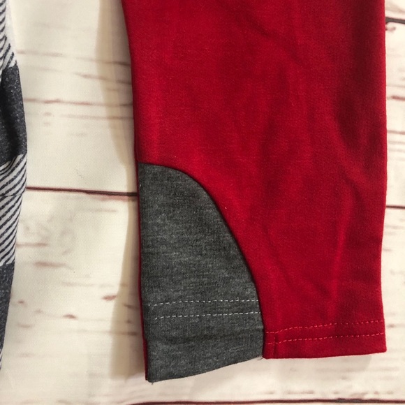 Black White Grey Red Plaid Double Hooded Hoodie - Picture 3 of 8